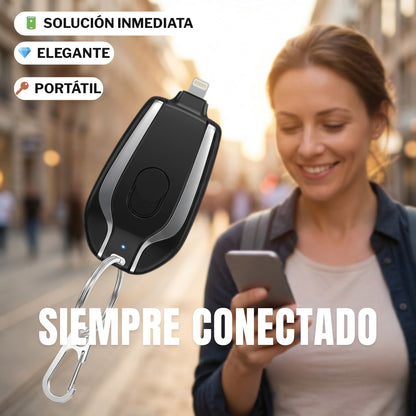 ChargeKey® | Llavero Cargador Portátil | Carga de Emergencia - Recupera batería cuando más lo necesitas🔋 - Selecciona entrada Android o Iphone