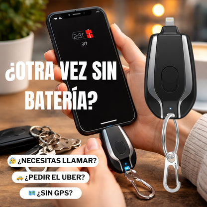ChargeKey® | Llavero Cargador Portátil | Carga de Emergencia - Recupera batería cuando más lo necesitas🔋 - Selecciona entrada Android o Iphone