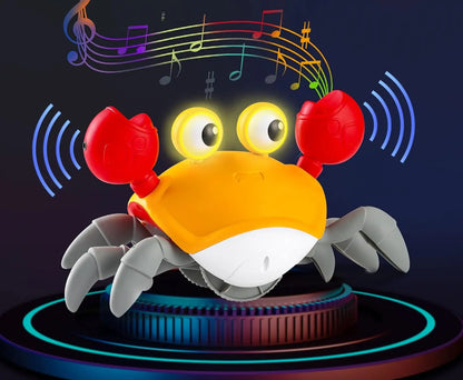 Cangrejo Musical USB con Sensor de Movimiento✨🎵 – Estimula el gateo – Ayuda a tu bebé a desarrollar su motricidad en solo días de juego - Color sorpresa🎉