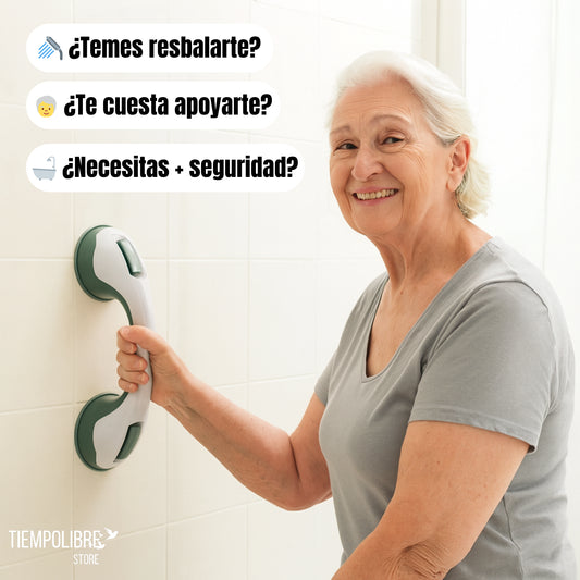 Manilla Antideslizante – Se adhiere sin taladros – Evita caídas en el baño al instante✨