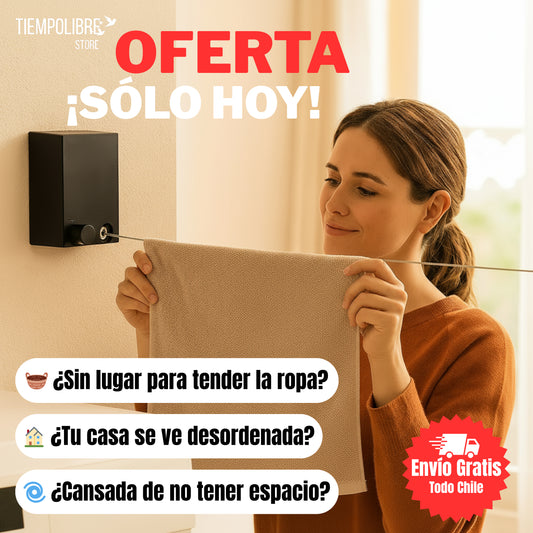 Tendedero Retráctil Pro – Ahorra Espacio – Tu Hogar Ordenado en solo Segundos✅✨