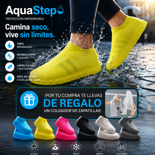 AquaStep - Cubre Calzado Impermeable y Antideslizante + Colgador Zapatillas Gratis