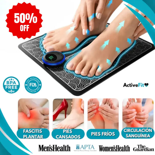 Masajeador de Pies EMS Active Fit con Tecnología de Estimulación Muscular Eléctrica (EMS)✅