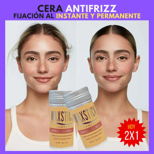 Kit 2x1 Cera Mágica FRIZZ OFF🔥Controla Frizz y Baby Hairs al Instante y con Duración Prolongada + Guía Todo Sobre el Cuidado Capilar✨