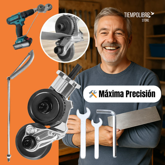 CUTTERPRO™ Adaptador de Corte Metal para Taladro – Convierte tu Taladro – Corta Metal con Precisión en minutos💪 (no incluye taladro)