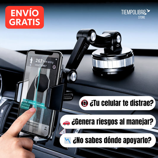 Soporte para Celular 360°- Mantiene tu teléfono estable - Maneja seguro sin distracciones en cada viaje✅