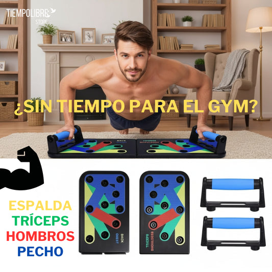 Tablero Flexiones Push-Up Pro 14 en 1🔥Entrena Pecho, Tríceps, Abdominales y Hombros como un Pro💪