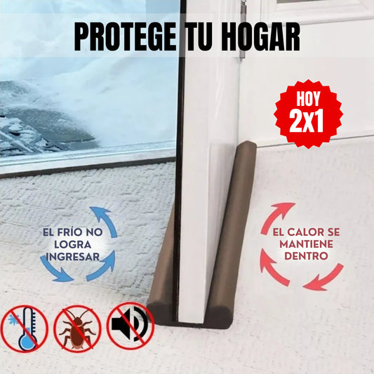 PACK 2X1 PROTECTOR AISLANTE PARA PUERTA - PROTEGE TU HOGAR DEL FRIO, POLVO, RUIDO E INSECTOS✅