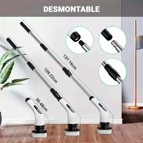 Power Brush 7 en 1 – Inalámbrico Carga USB - Elimina la suciedad sin esfuerzo – Limpia a fondo cualquier superficie en minutos sin necesidad de frotar