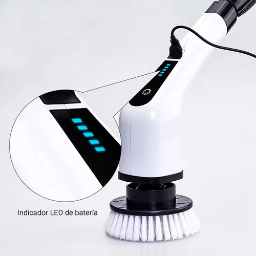 Power Brush 7 en 1 – Inalámbrico Carga USB - Elimina la suciedad sin esfuerzo – Limpia a fondo cualquier superficie en minutos sin necesidad de frotar