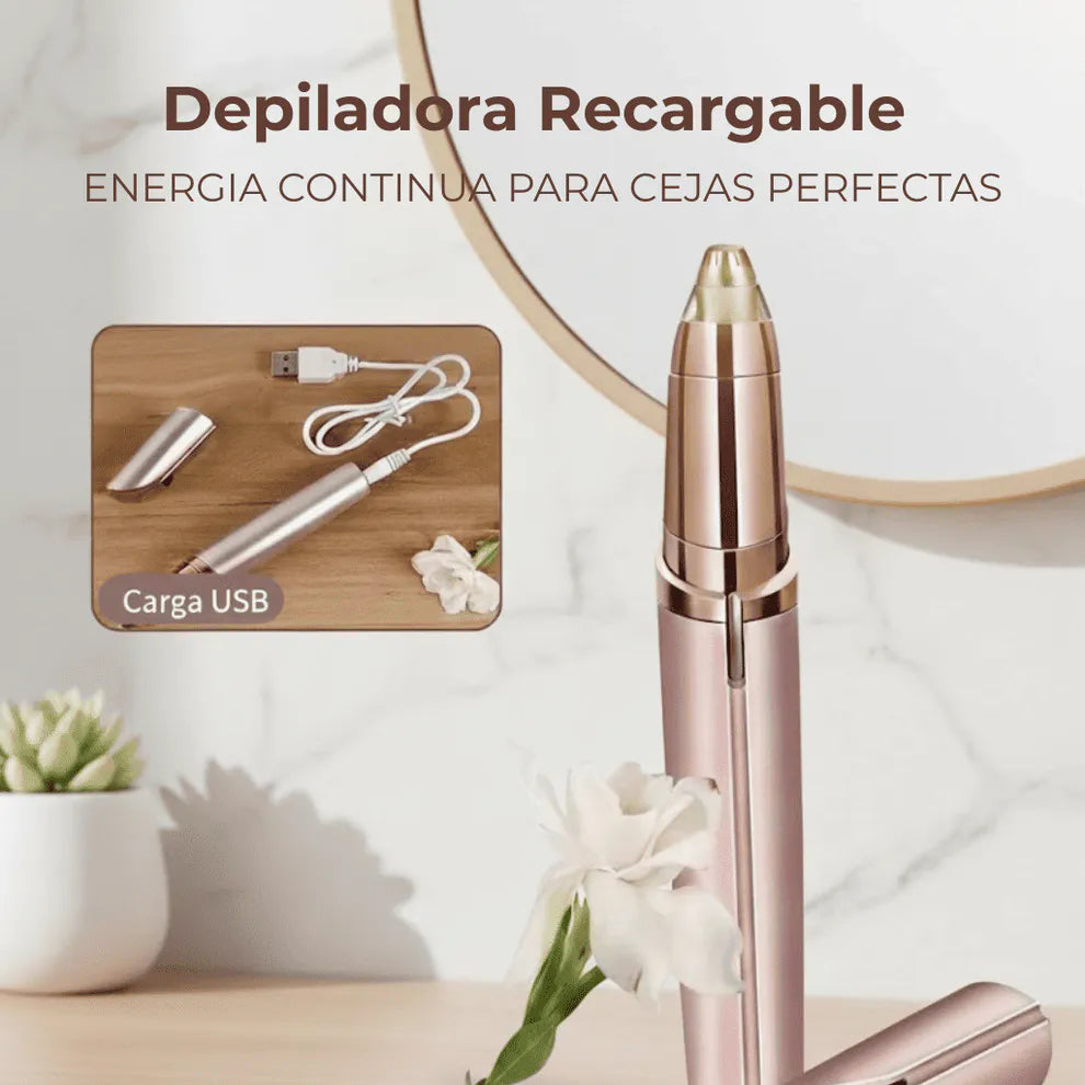 Depiladora Facial USB Always Pretty® – Elimina el vello sin dolor – Cejas suaves y definidas en cualquier momento y lugar