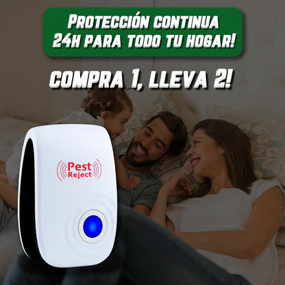 Pest Reject™ | Repelente Ultrasónico | Mantén las plagas alejadas | Protección segura para tu hogar 🔴🐭