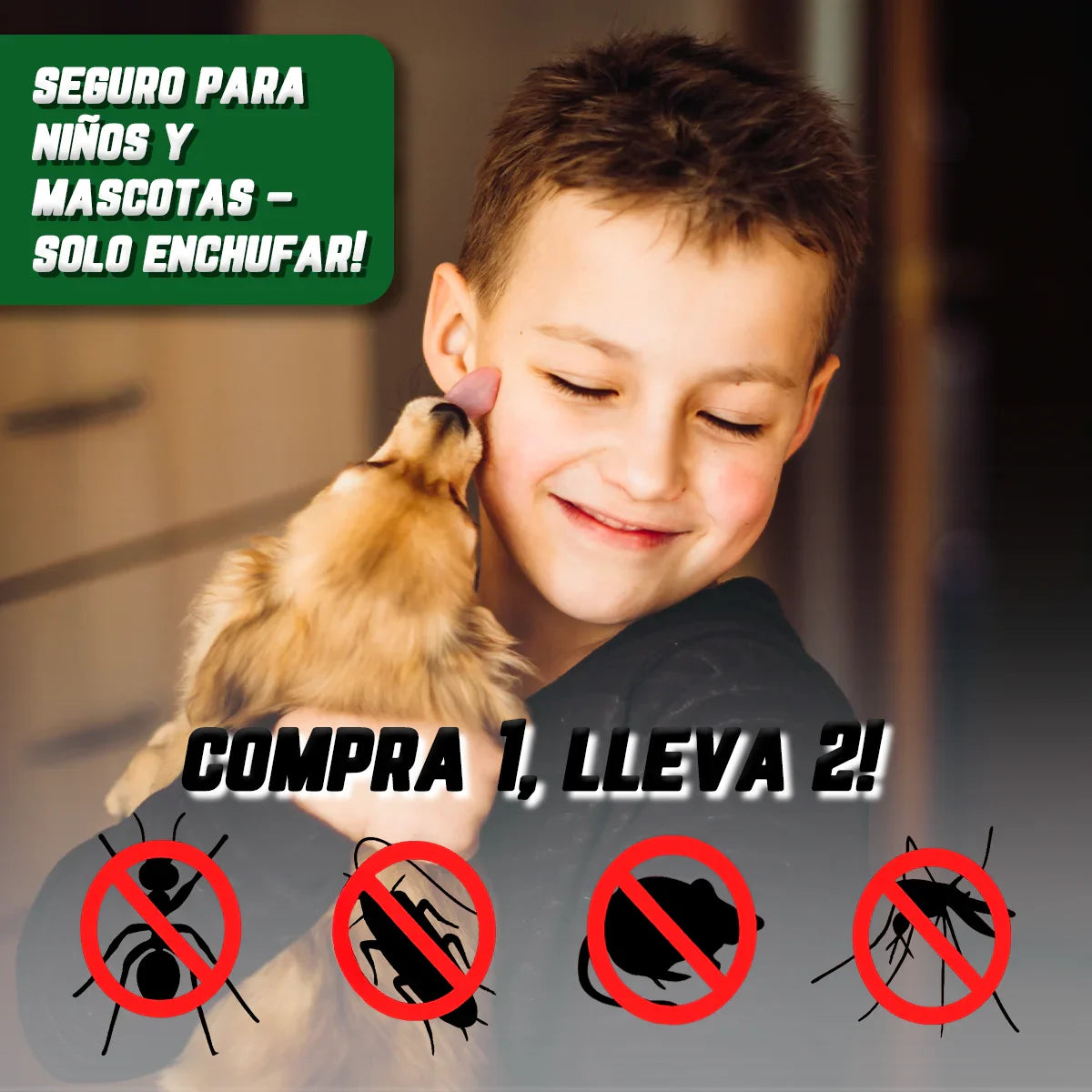 Pest Reject™ | Repelente Ultrasónico | Mantén las plagas alejadas | Protección segura para tu hogar 🔴🐭
