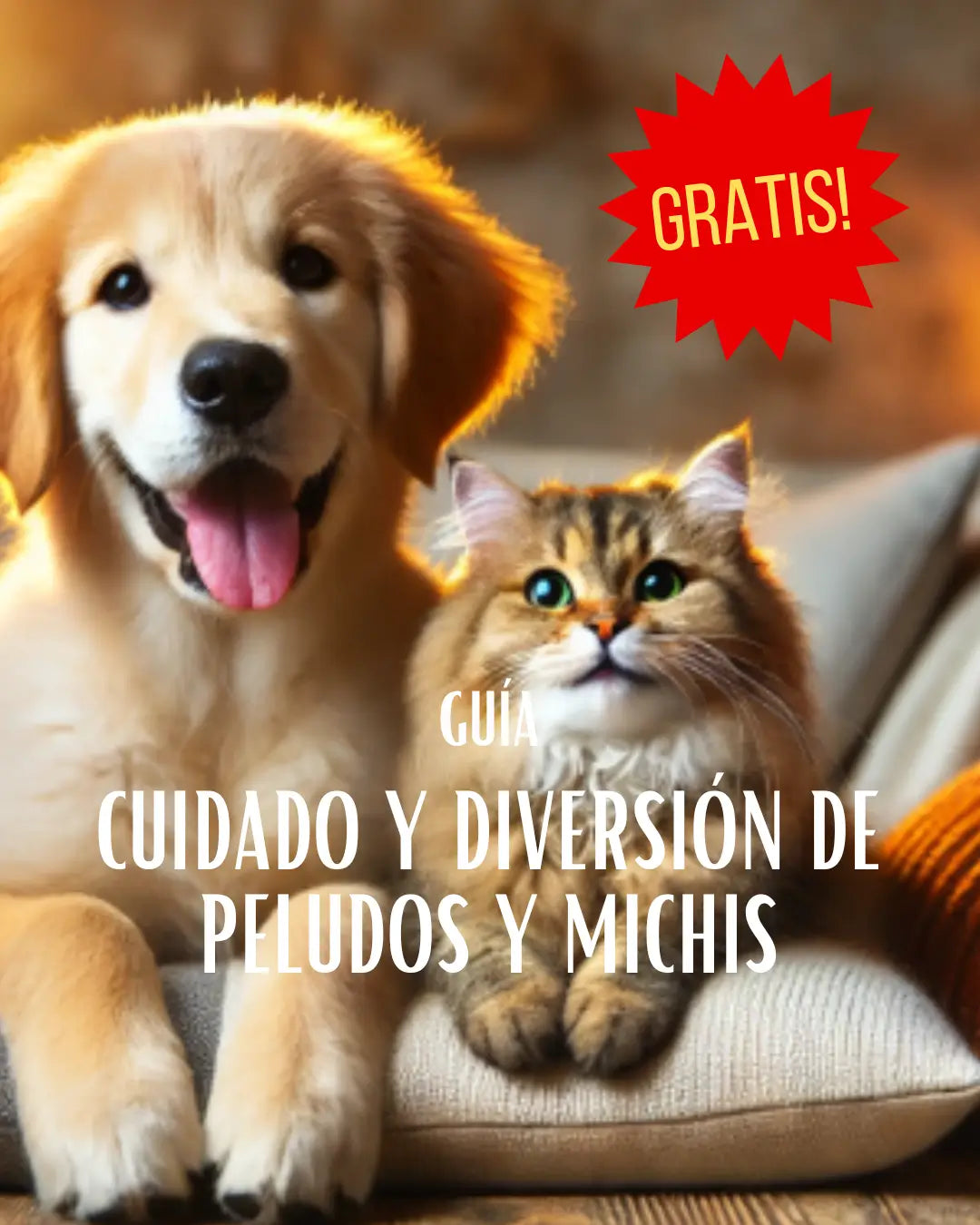 PELOTA INTELIGENTE RECARGABLE USB CON LUZ LED INTERACTIVA Y MOVIMIENTO AUTÓNOMO PARA PELUDOS🐶 Y MICHIS🐱+GUÍA CUIDADO Y DIVERSIÓN DE PELUDOS Y MICHIS
