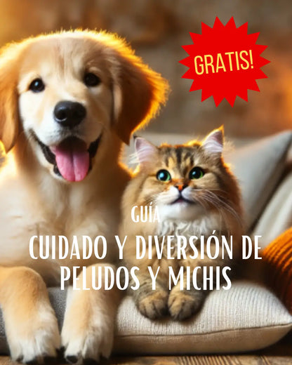 PELOTA INTELIGENTE RECARGABLE USB CON LUZ LED INTERACTIVA Y MOVIMIENTO AUTÓNOMO PARA PELUDOS🐶 Y MICHIS🐱+GUÍA CUIDADO Y DIVERSIÓN DE PELUDOS Y MICHIS