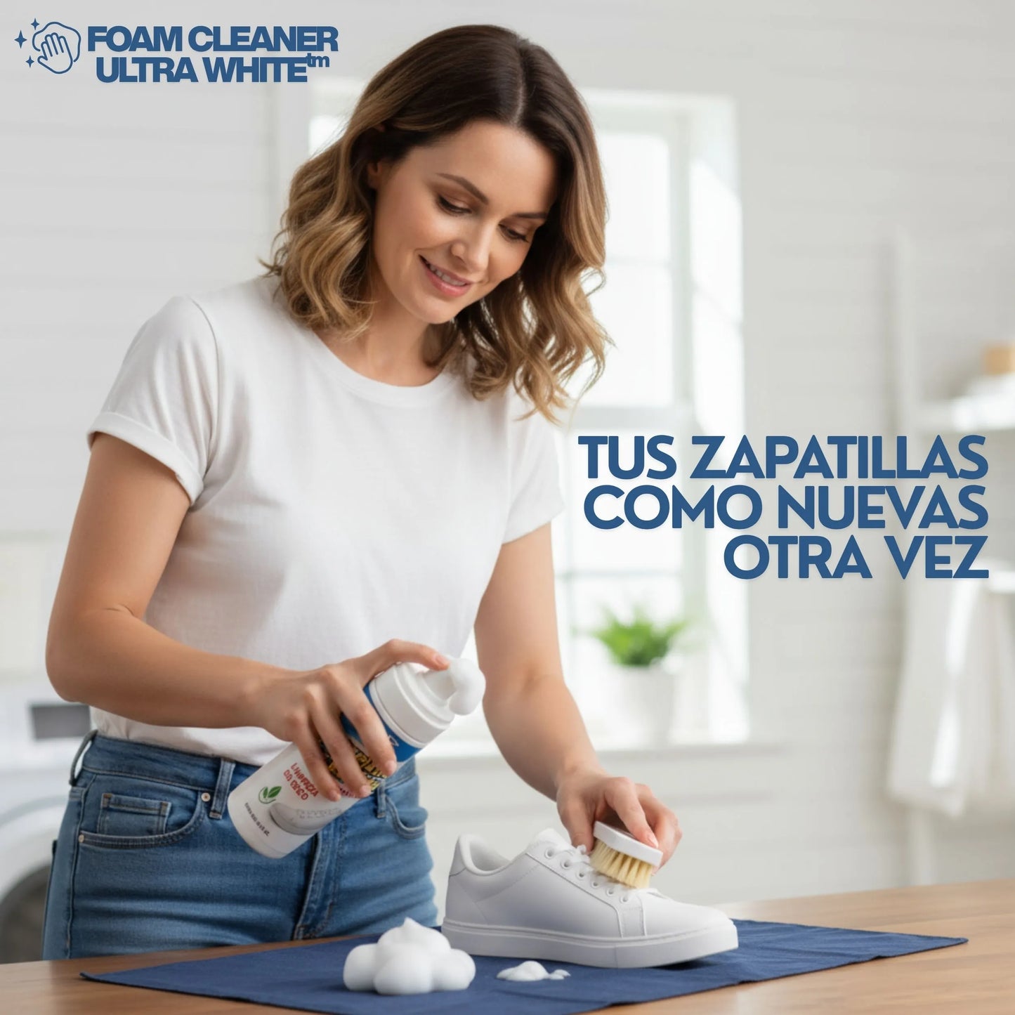 Foam Cleaner Ultra White® - Limpiador de Zapatillas Blancas en Espuma - Tus Zapatillas como nuevas otra vez ✨