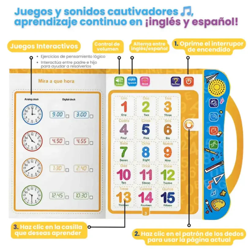 Libro Educativo Interactivo | Aprender Jugando | Estimula Lenguaje y Sentidos 🎶