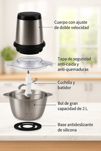 Picadora Eléctrica Smart Cooking® - Tritura y pica rápido – Ahorra tiempo en tus preparaciones diarias. Listas en solo segundos