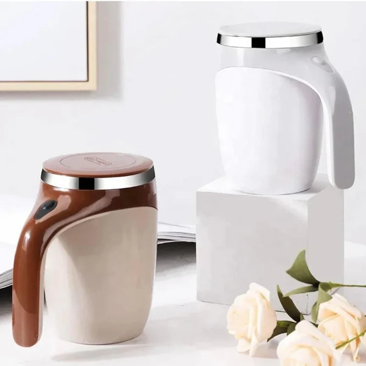 MixMug™ MEZCLADOR AUTOMÁTICO CON REVOLVEDOR MAGNÉTICO Y CARGA USB 380ml - Disfruta tu bebida favorita libre de molestos grumos