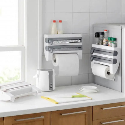 Dispensador 3 en 1 - Corta fácil y rápido - Cocina ordenada en segundos✨
