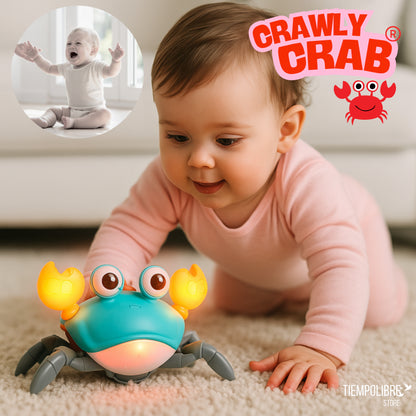 Crawly Crab™ ✨ – Despierta su motricidad en semanas de juego diario - Musical USB con Sensor de Movimiento 🎵✨